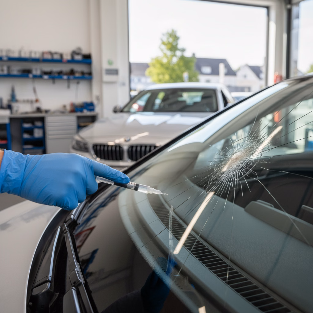 Steinschlag in der Windschutzscheibe: Wann Reparatur, wann Austausch bei Car Inspect in Bergheim?