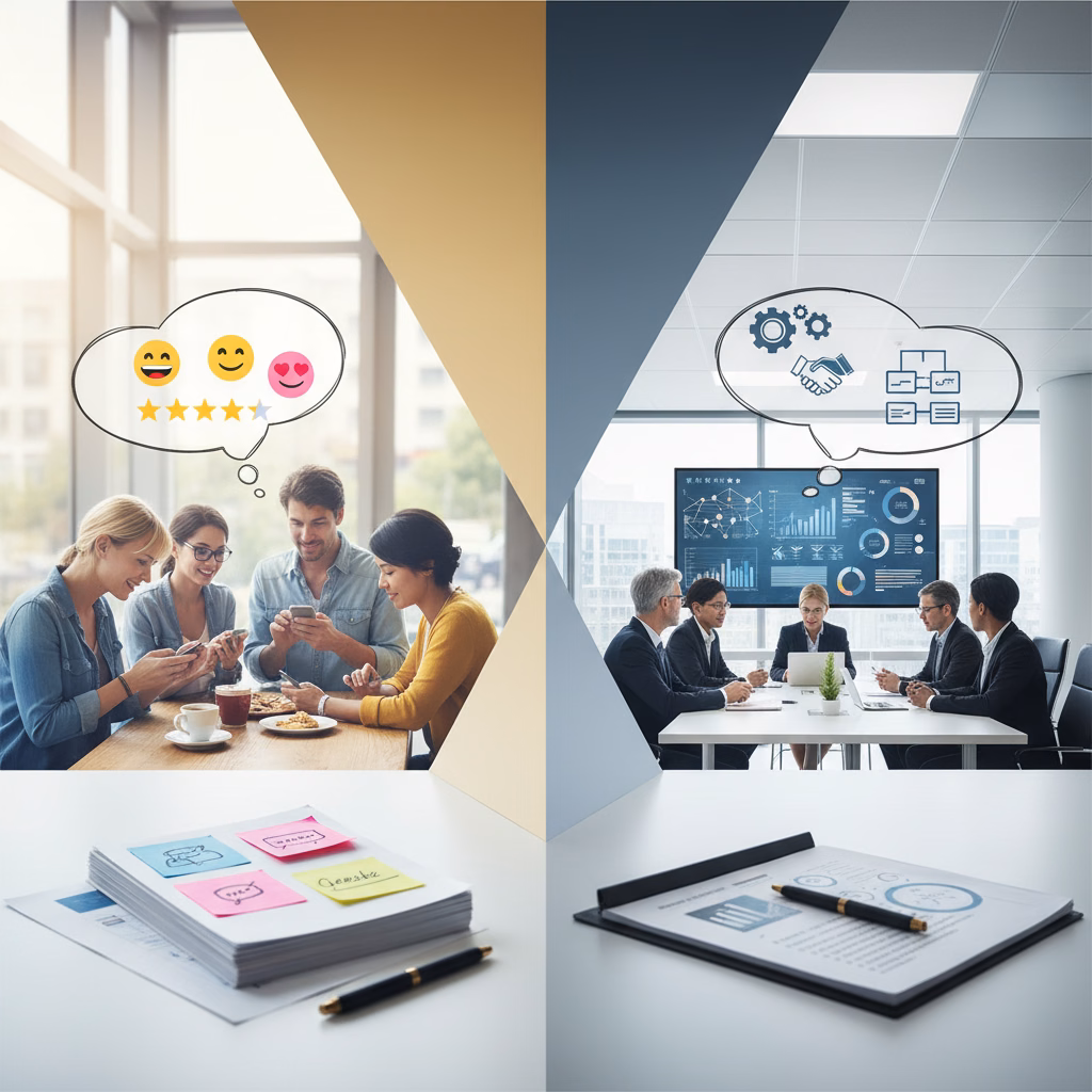 Strategii de Recenzii B2C vs. B2B: Ce Trebuie Să Faci Diferit pentru Afacerea Ta