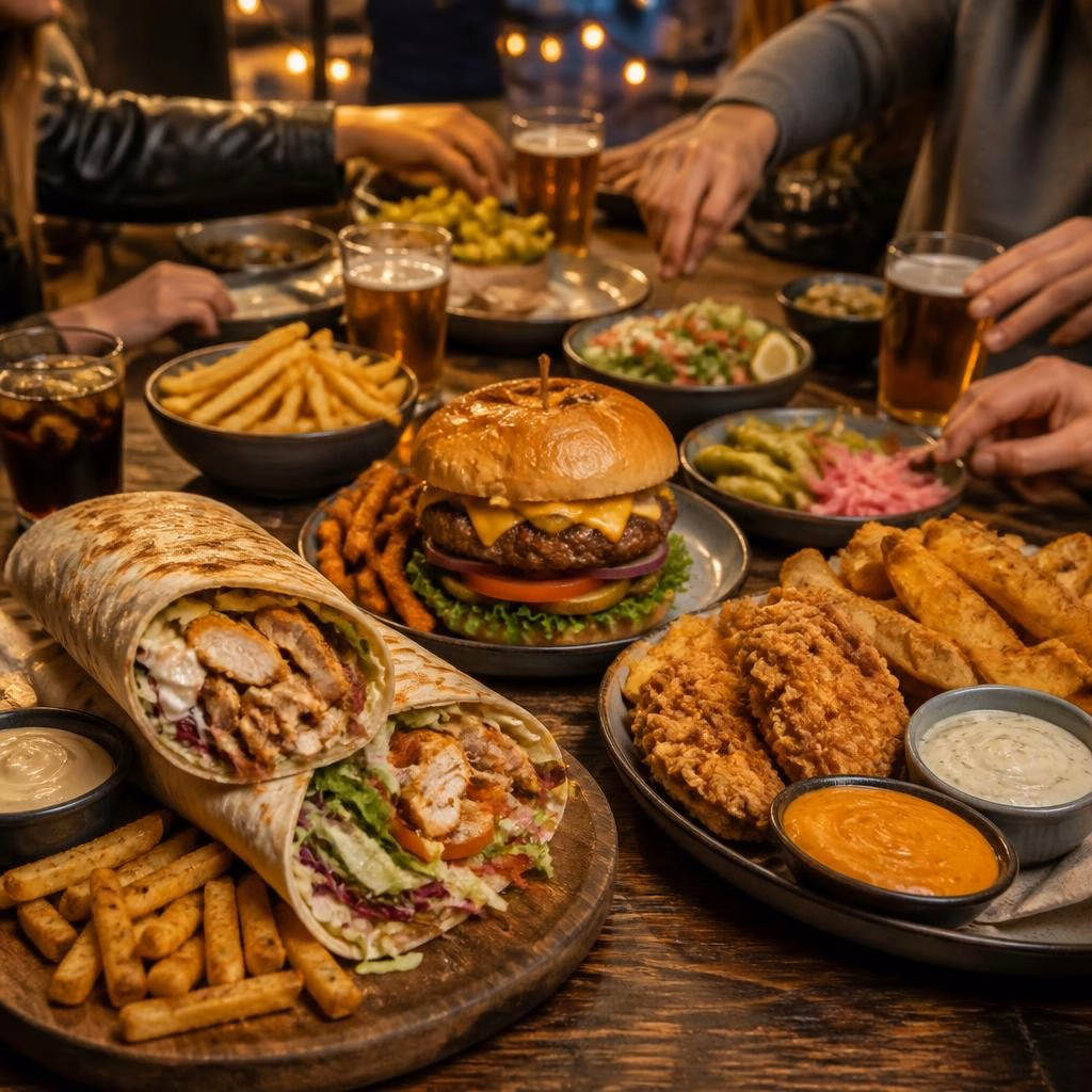 Shaorma vs. burgeri vs. crispy: cum să alegi pentru o ieșire reușită cu prietenii în Giurgiu