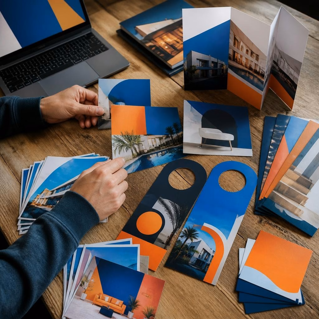 Designing Print Materials That Actually Get Read: Postcards, Flyers, Door Hangers, and Brochures