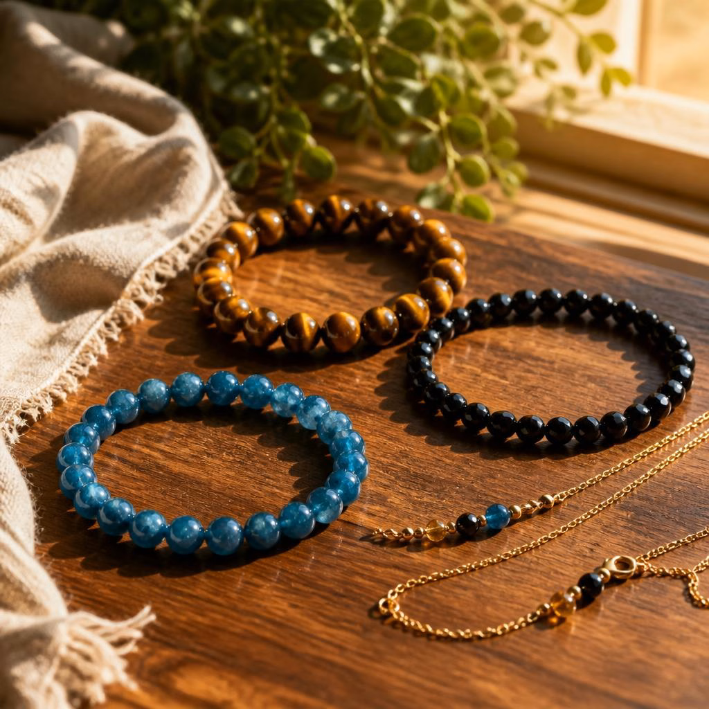 Pierres naturelles pour la confiance et la motivation : nos bijoux coup de pouce