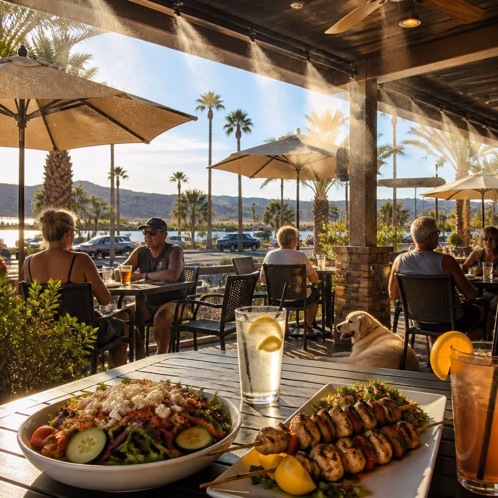 Outdoor Dining with Misters on McCulloch: How to Stay Cool at Jersey’s American Grill