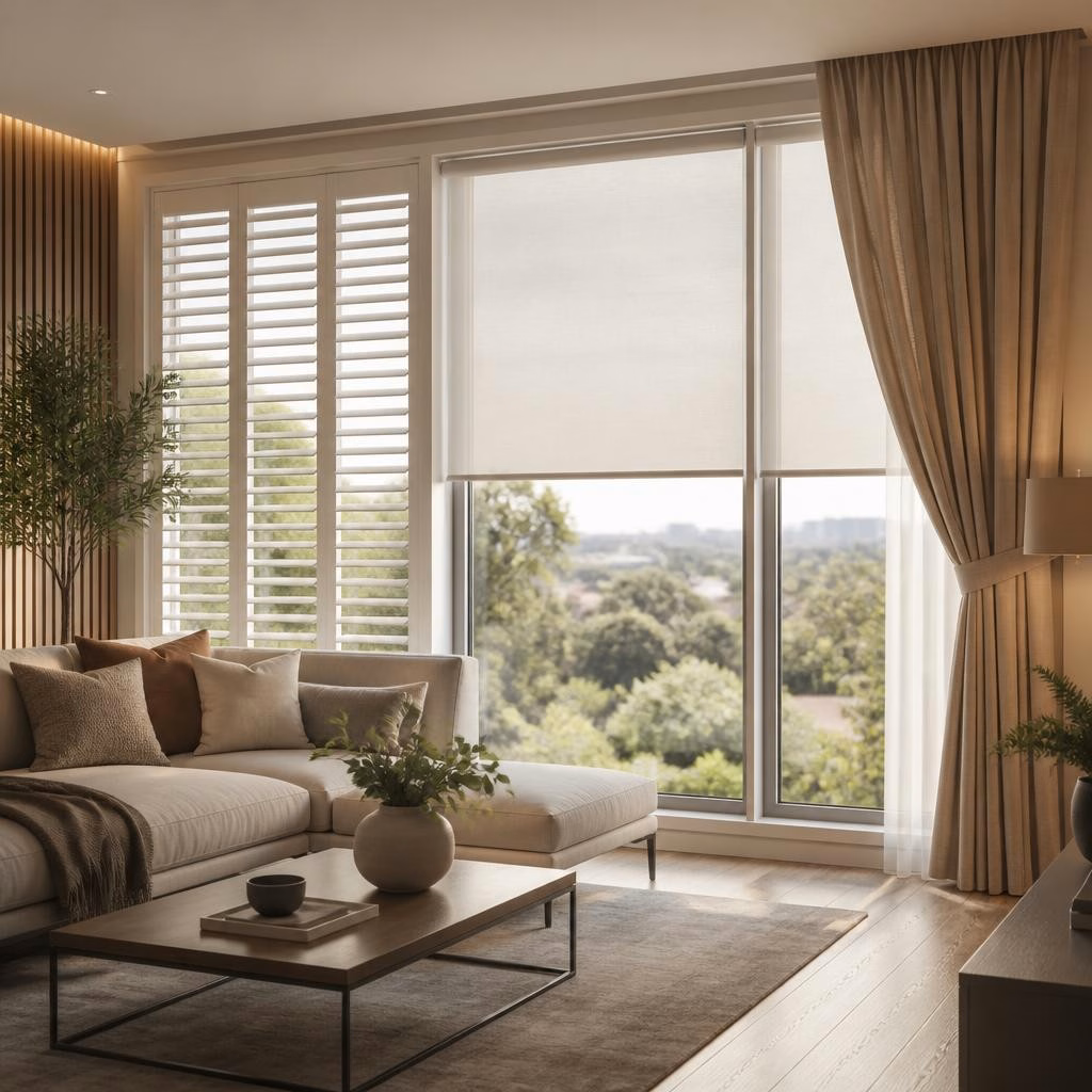 Curtains, Blinds or Shutters? How to Mix Window Coverings for a Cohesive Look