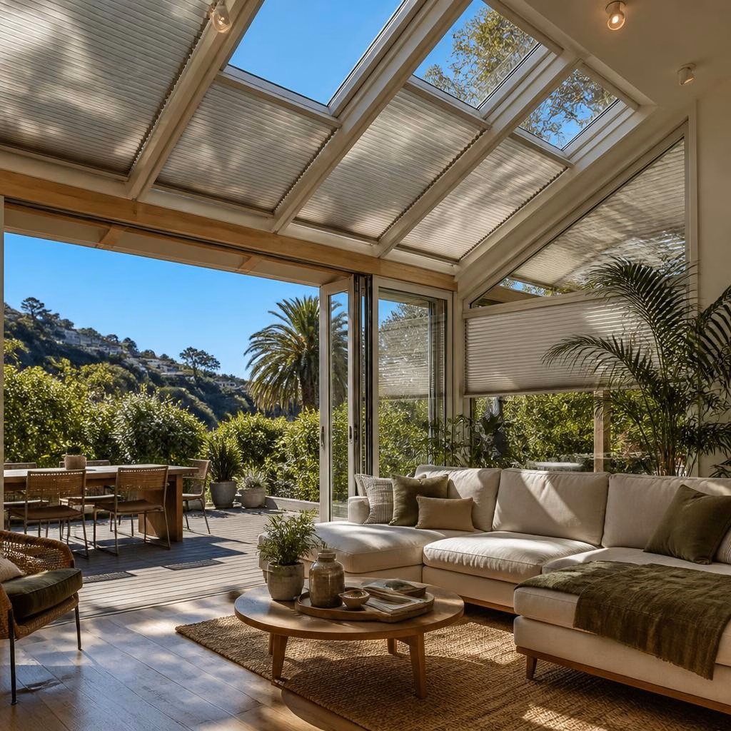 Blinds for Sunny Deck Roofs, Skylights and Other Tricky Windows