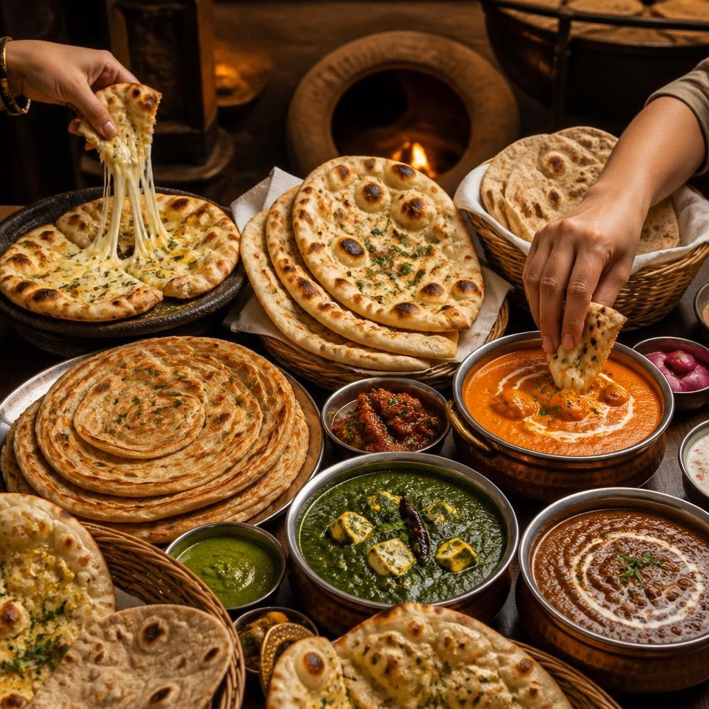 From Garlic Naan to Cheesy Naan: A Guide to Indian Breads at High On Chai
