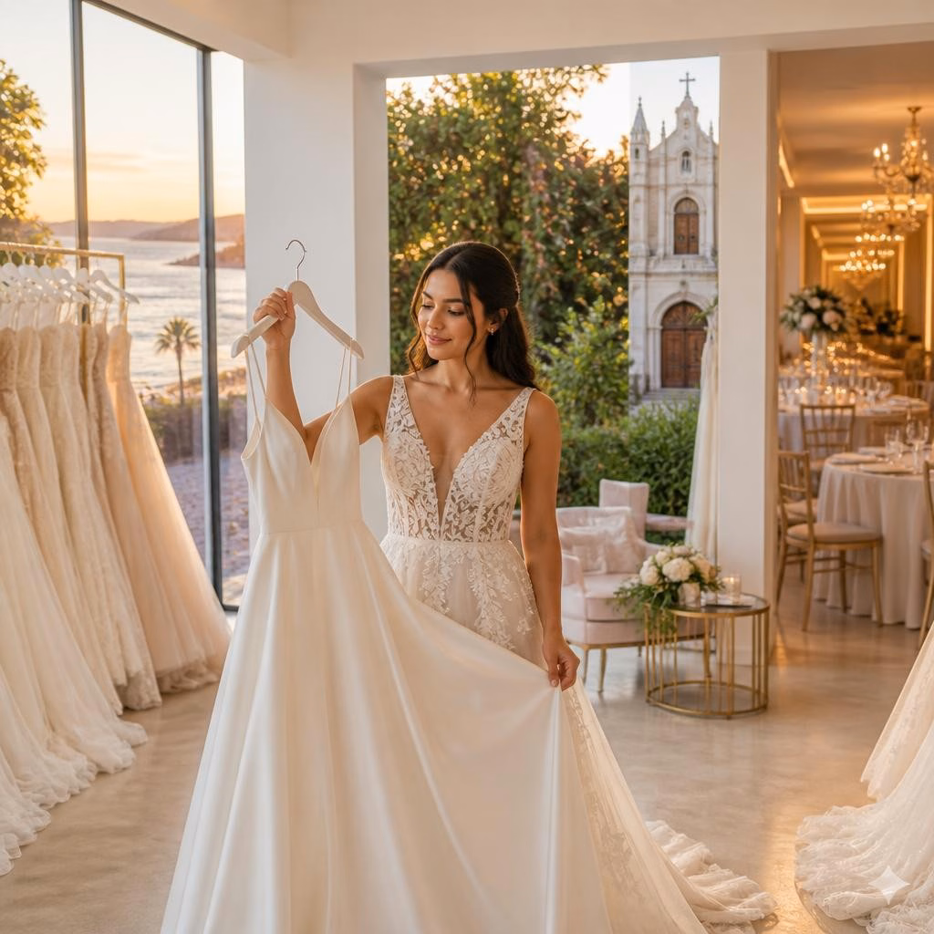 Cómo elegir tu vestido de novia en Tijuana según el tipo de boda (playa, jardín, salón o iglesia)