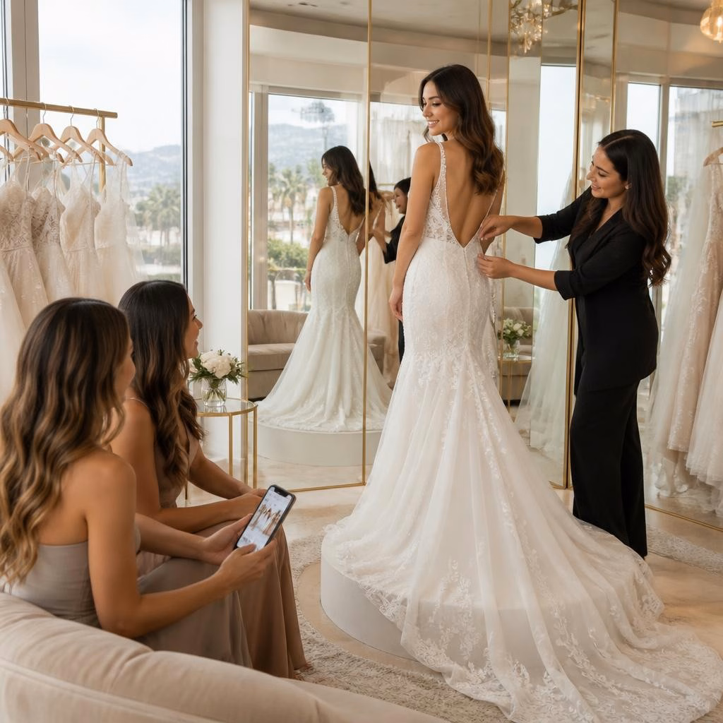 Cómo prepararte para tu primera cita de vestido de novia en Sposa Bridal Tijuana