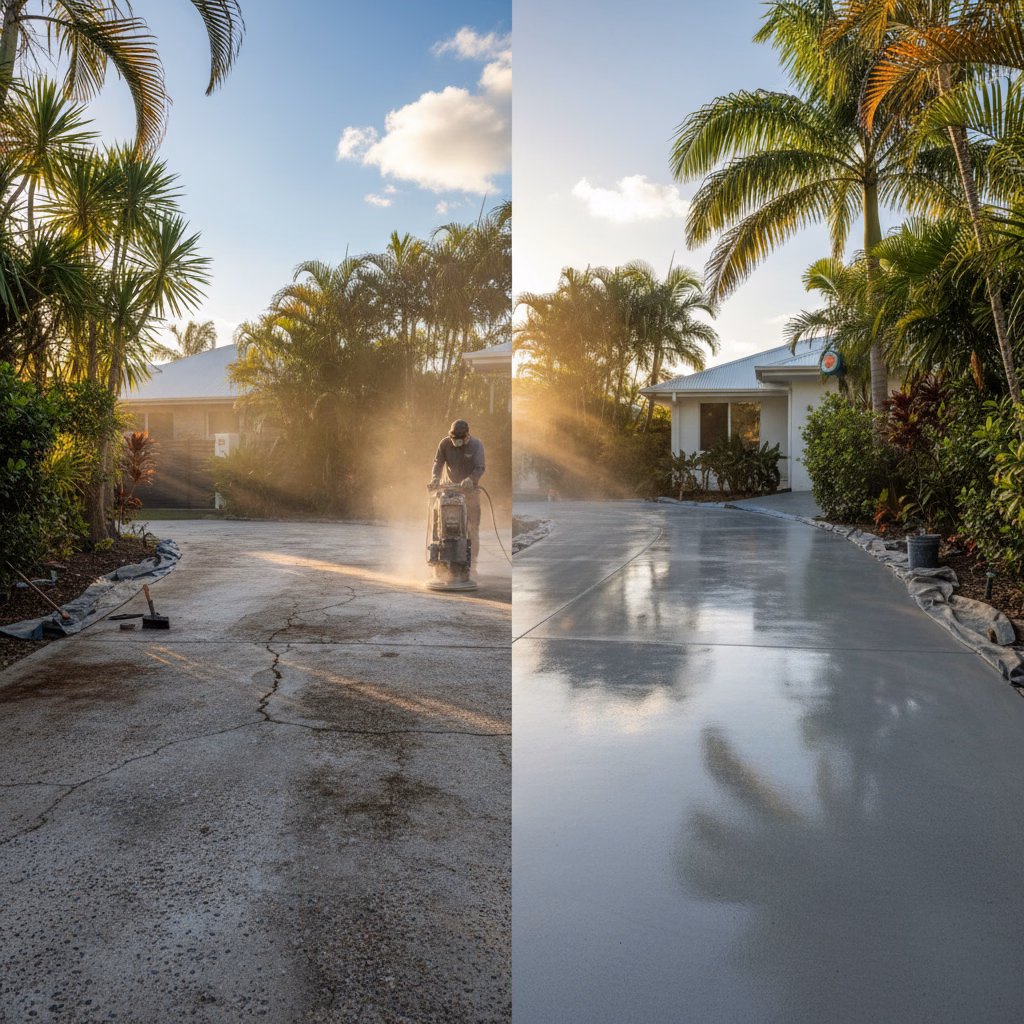 Concrete Driveway Restoration on the Gold Coast: Resurface Instead of Replace