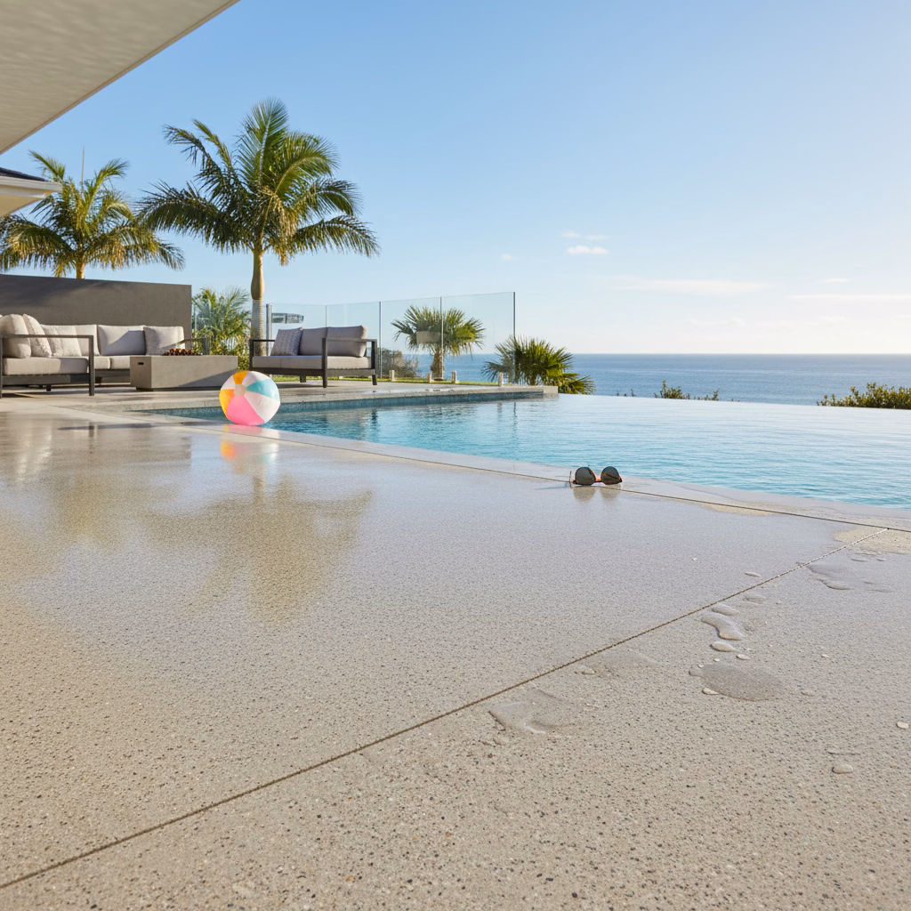Honed and Sealed Concrete for Gold Coast Pool Surrounds & Patios: A Buyer's Guide