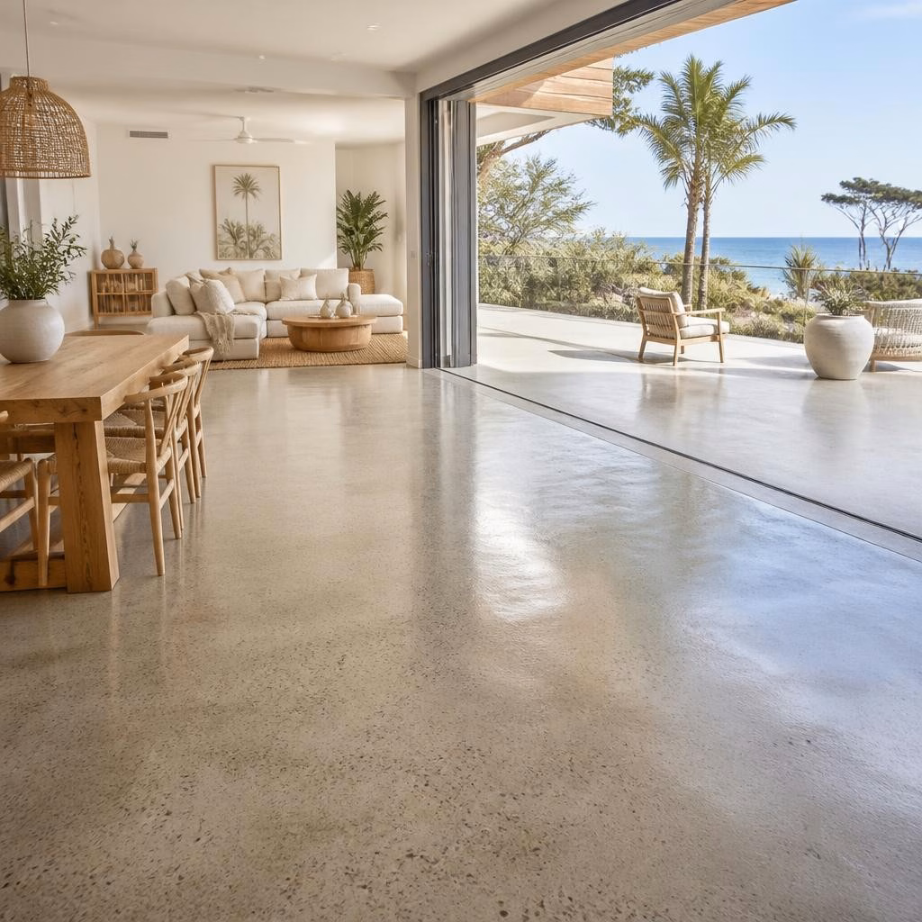 Polished Concrete for Coastal Homes: Design Tips for Burleigh, Palm Beach & Currumbin