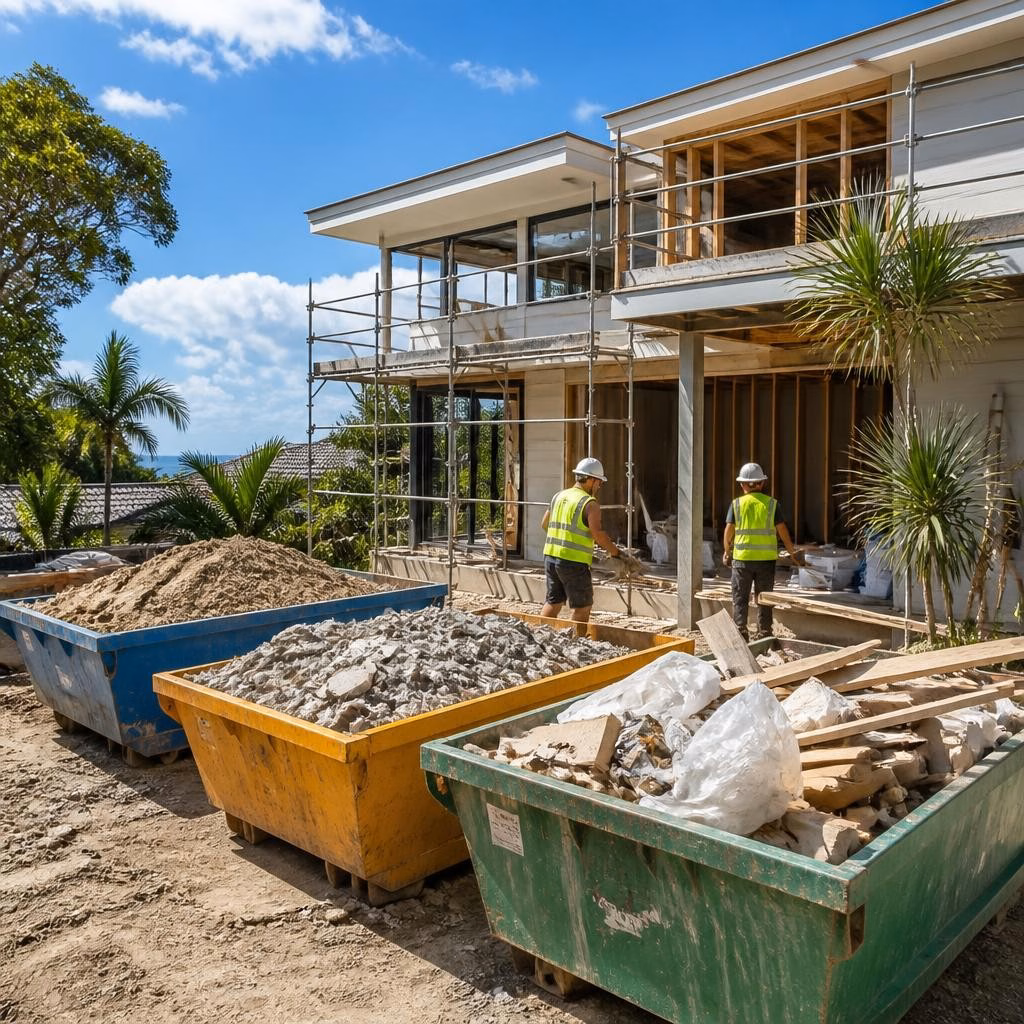 Sunshine Coast builder’s guide: planning skip bins for renovations and new builds