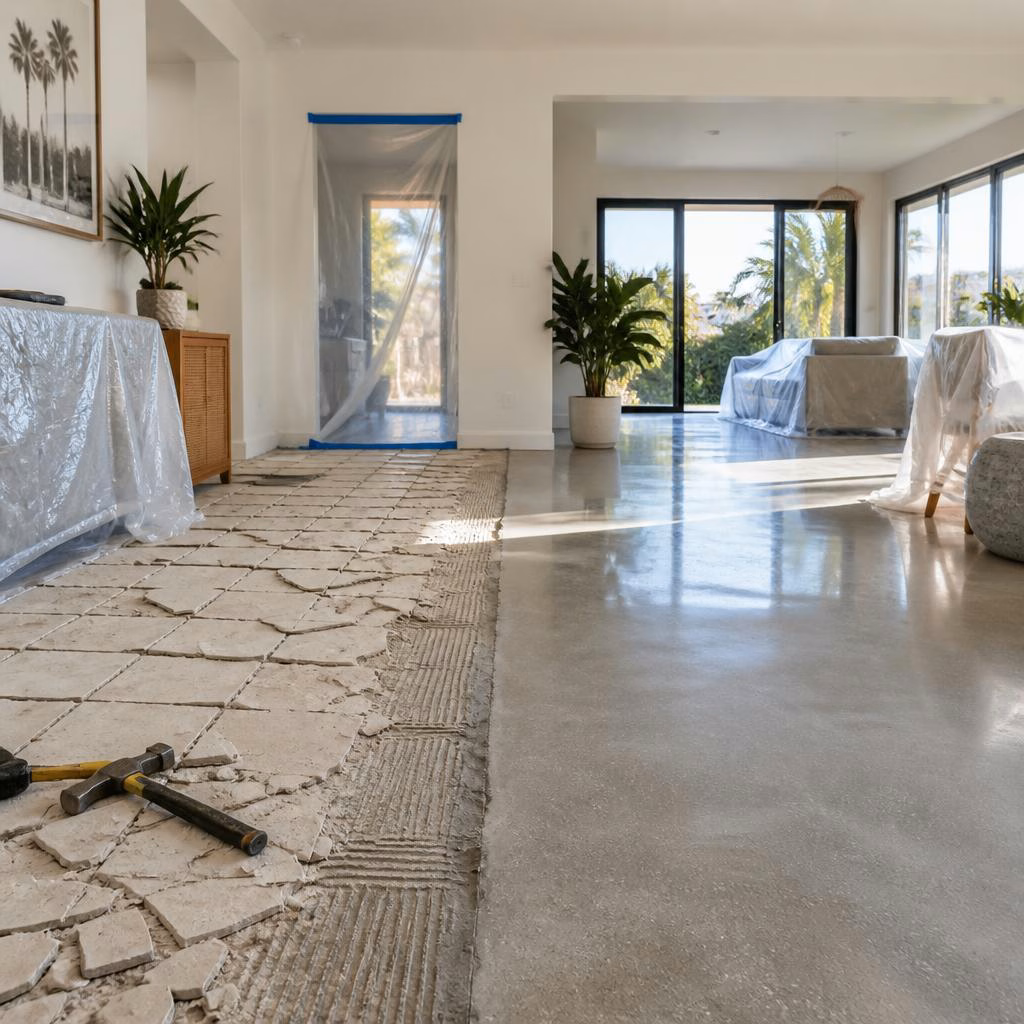 How to Prepare Your Home for Tile Removal and New Concrete Floors (Gold Coast Guide)