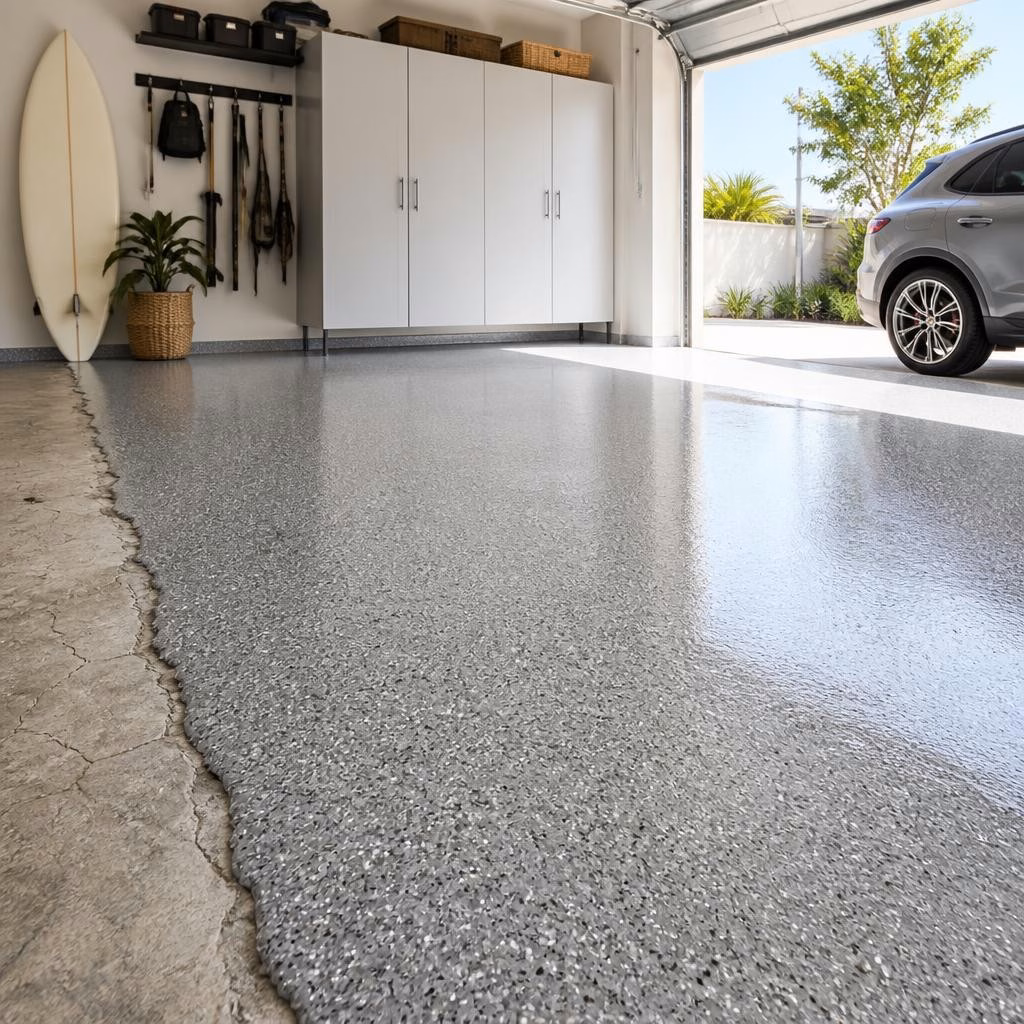 Gold Coast Garage Floor Makeovers: Turning Cracked Concrete into Durable Epoxy and Flake Finishes