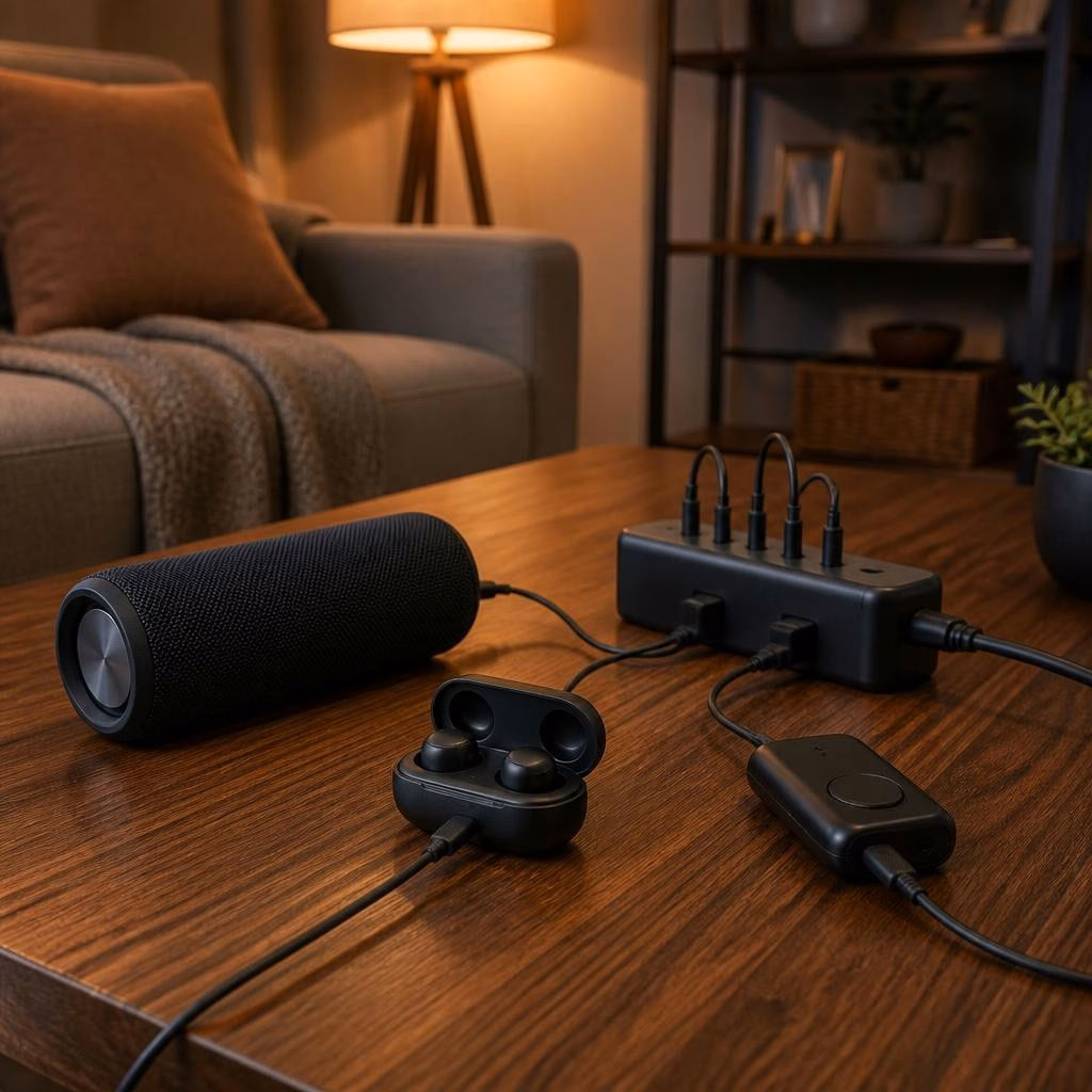 Cómo y cuándo cargar tus parlantes y dispositivos de audio portátiles de forma segura