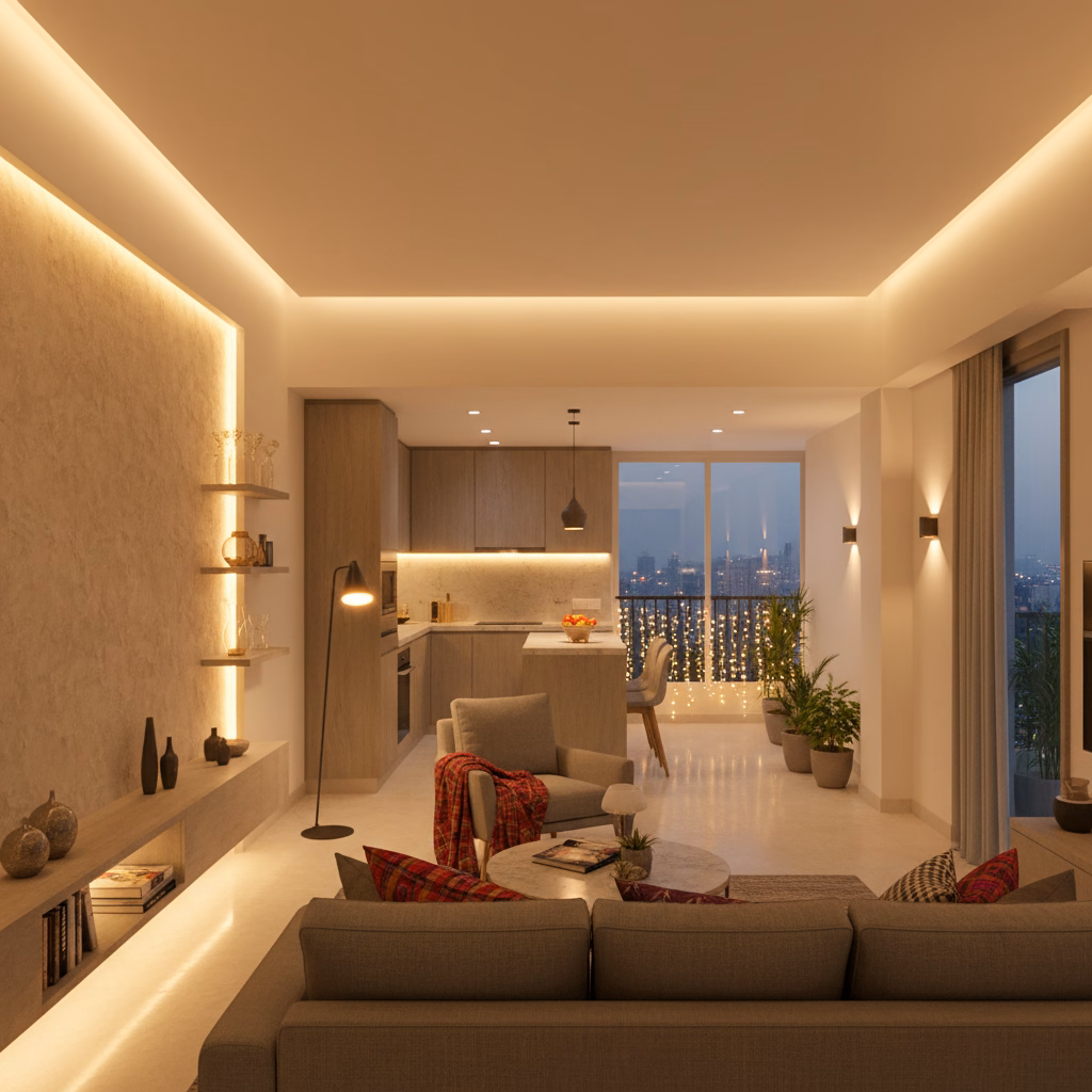 Crafting the Perfect Ambiance: A Room-by-Room LED Lighting Plan for Your Delhi Flat