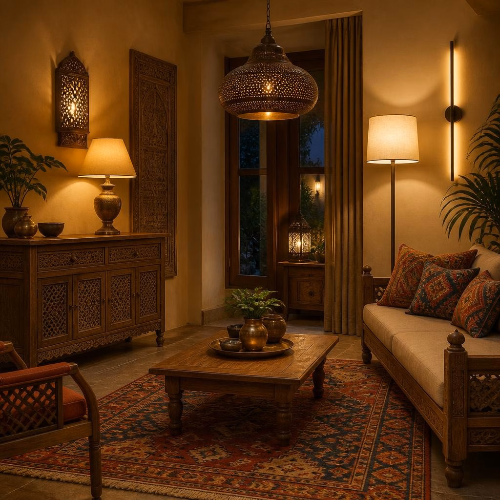 Choosing Lamps and Wall Lights for Indian-Style Interior Themes