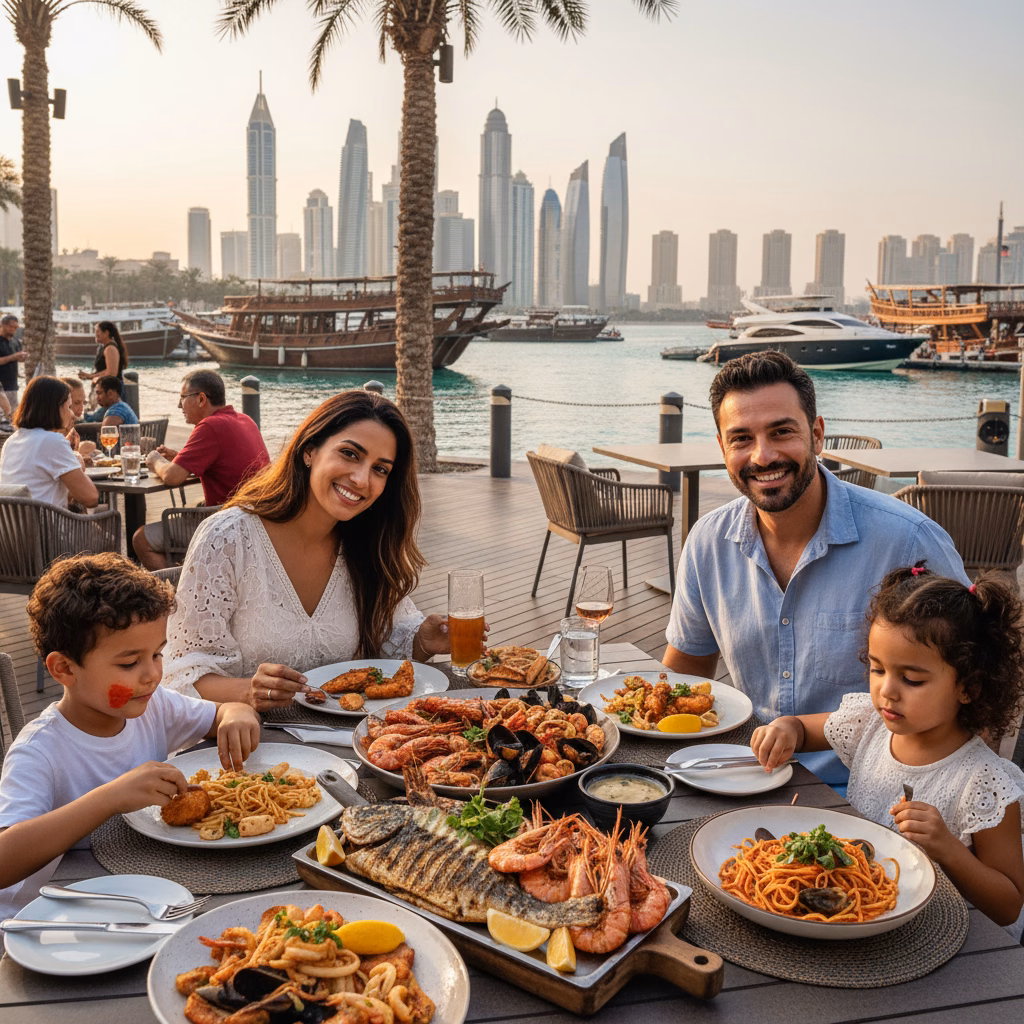 Planning a Perfect Family Day Out: Seafood Dining at Aylla in Dubai's Waterfront Market