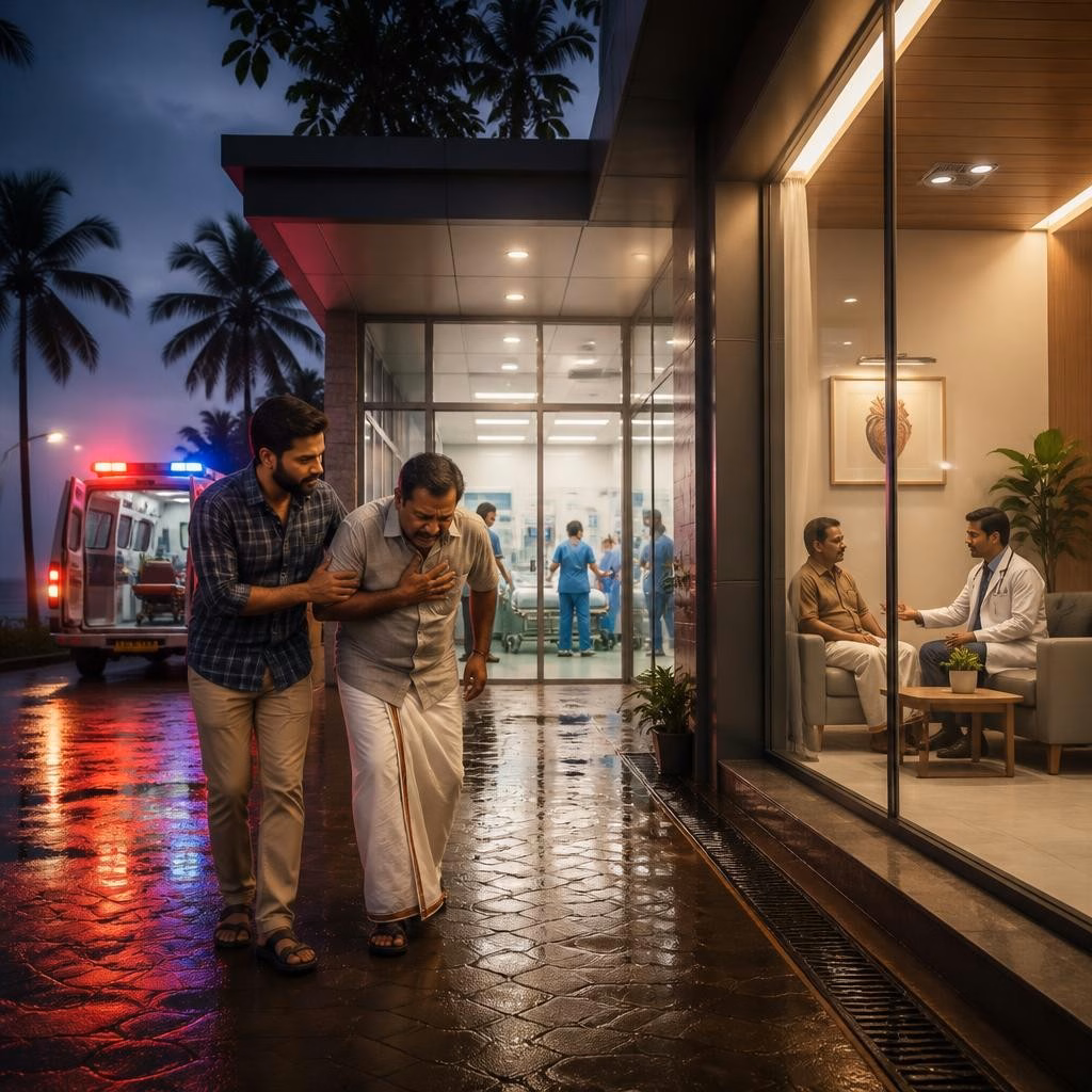 Recognising a Heart Emergency in Kollam: When to Rush to Hospital vs Visit a Clinic