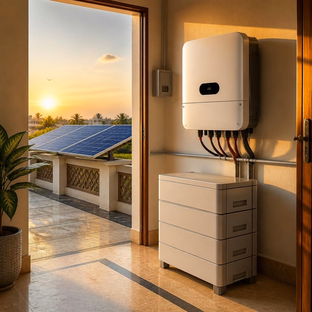 How to Choose the Right Inverter and Batteries for Your Solar System in India