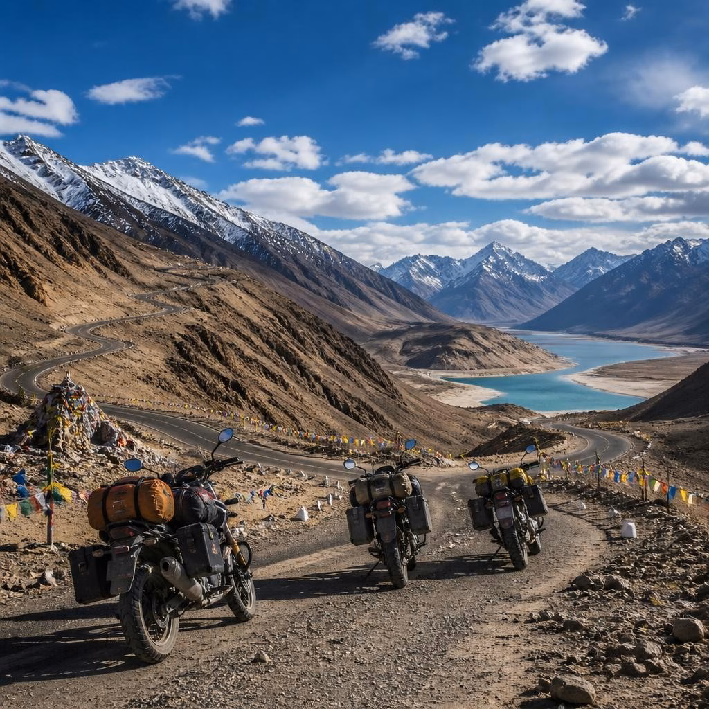 Ladakh Bike Routes Explained: Leh–Leh Loop vs Srinagar–Leh–Manali Full Circuit (and One‑Way Options)