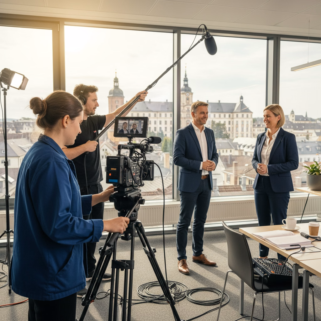 Dein erster Videodreh in Aschaffenburg: So läuft ein Drehtag mit Jäger Shot Productions ab