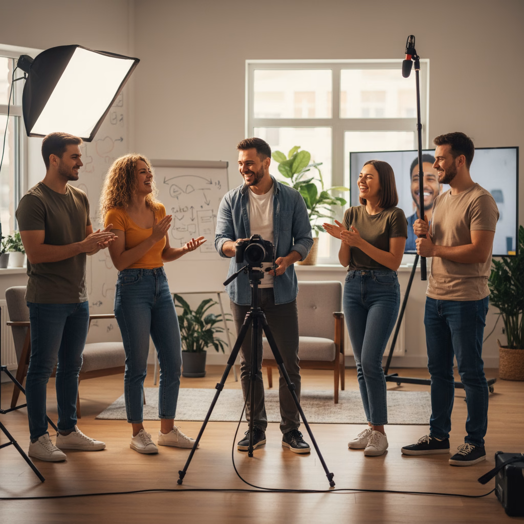 Kamera-Scheu adé: So werden deine Mitarbeitenden im Unternehmensvideo locker und authentisch