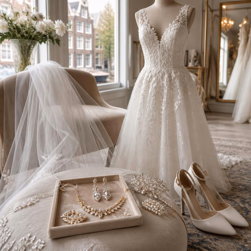 De Perfecte Harmonie: Accessoires Kiezen die Uw Trouwjurk Complementeren