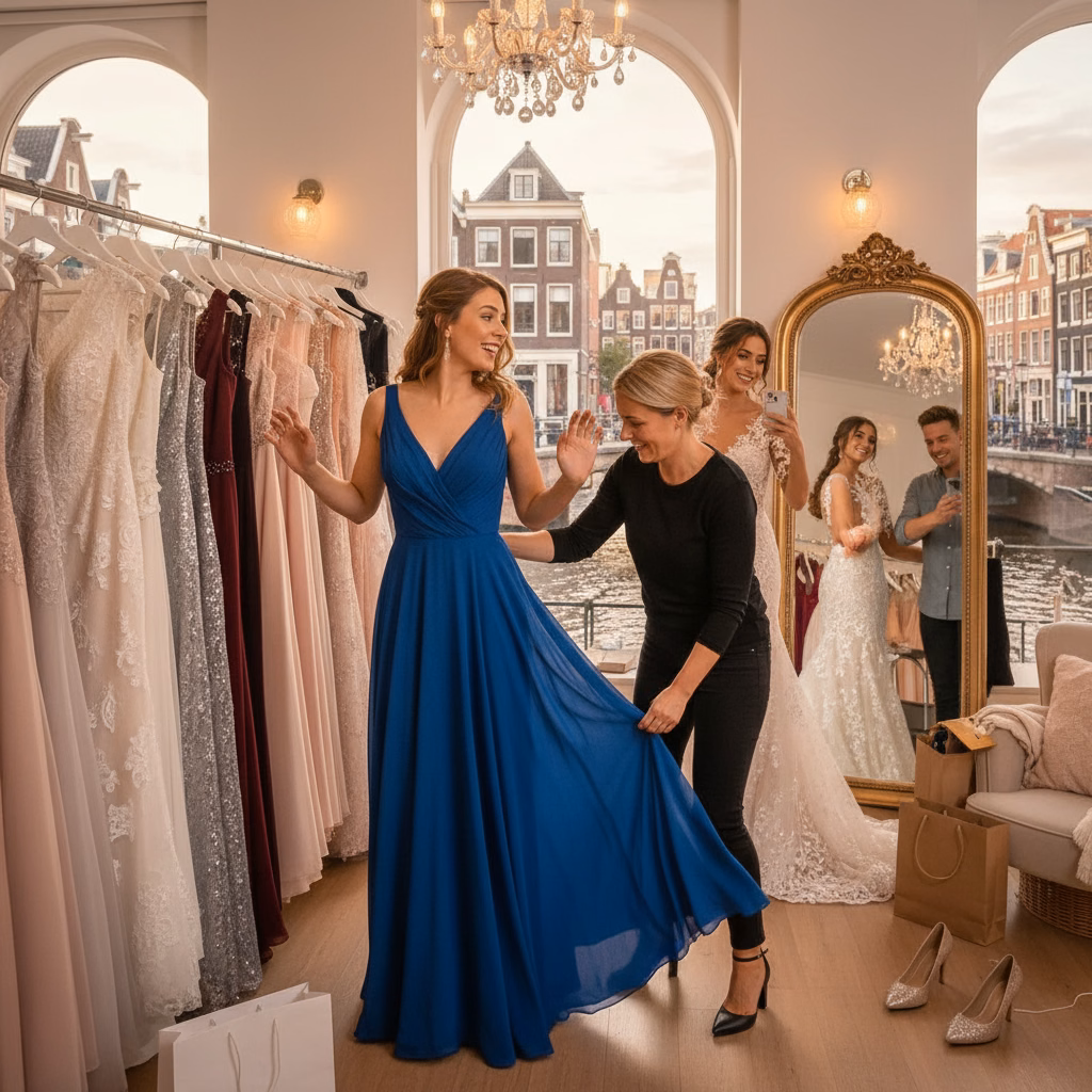 Last-Minute Jurken Shoppen in Amsterdam: Uw Perfecte Gala- of Bruidsjurk Binnen Enkele Dagen