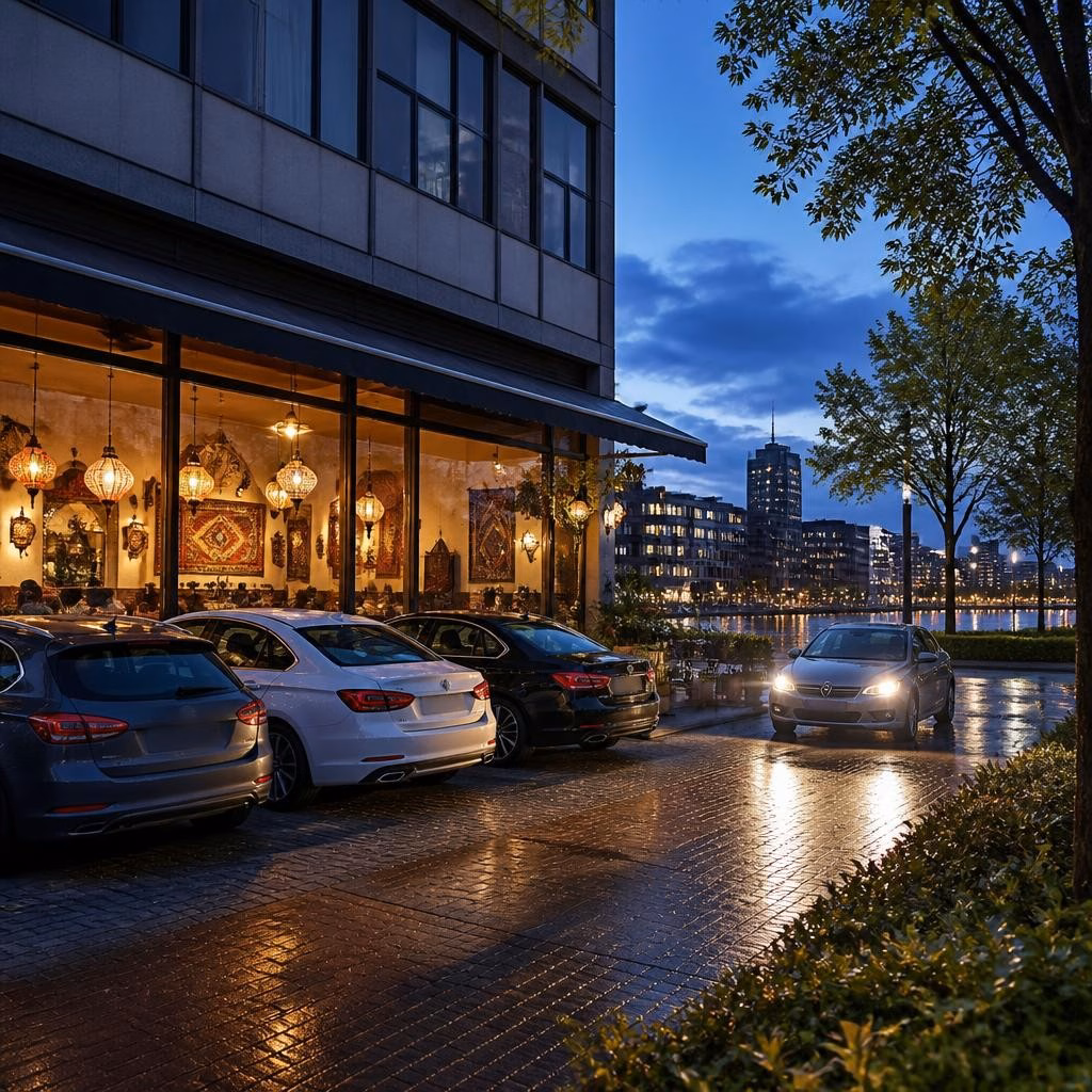 Gratis parkeren en makkelijk aanrijden naar Masha aan de Rivium Boulevard
