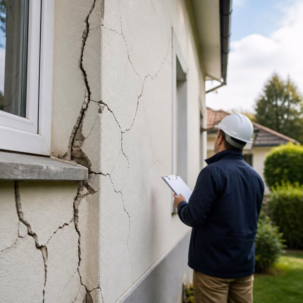 Risse in der Hauswand: Wann sind Setzungsrisse harmlos und wann ist ein Baugutachter nötig?