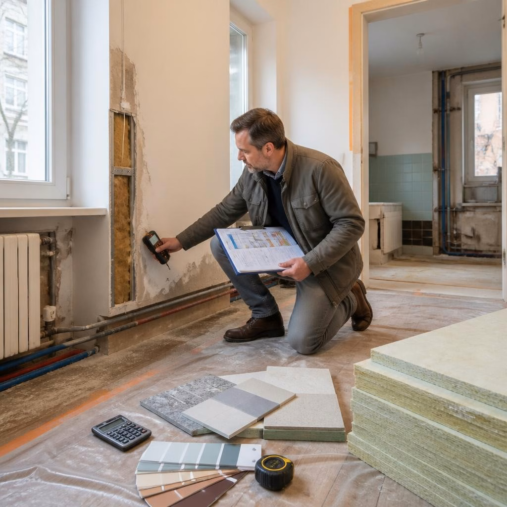 Sanierungsplanung nach dem Wohnungskauf: Reihenfolge und Budget sinnvoll festlegen
