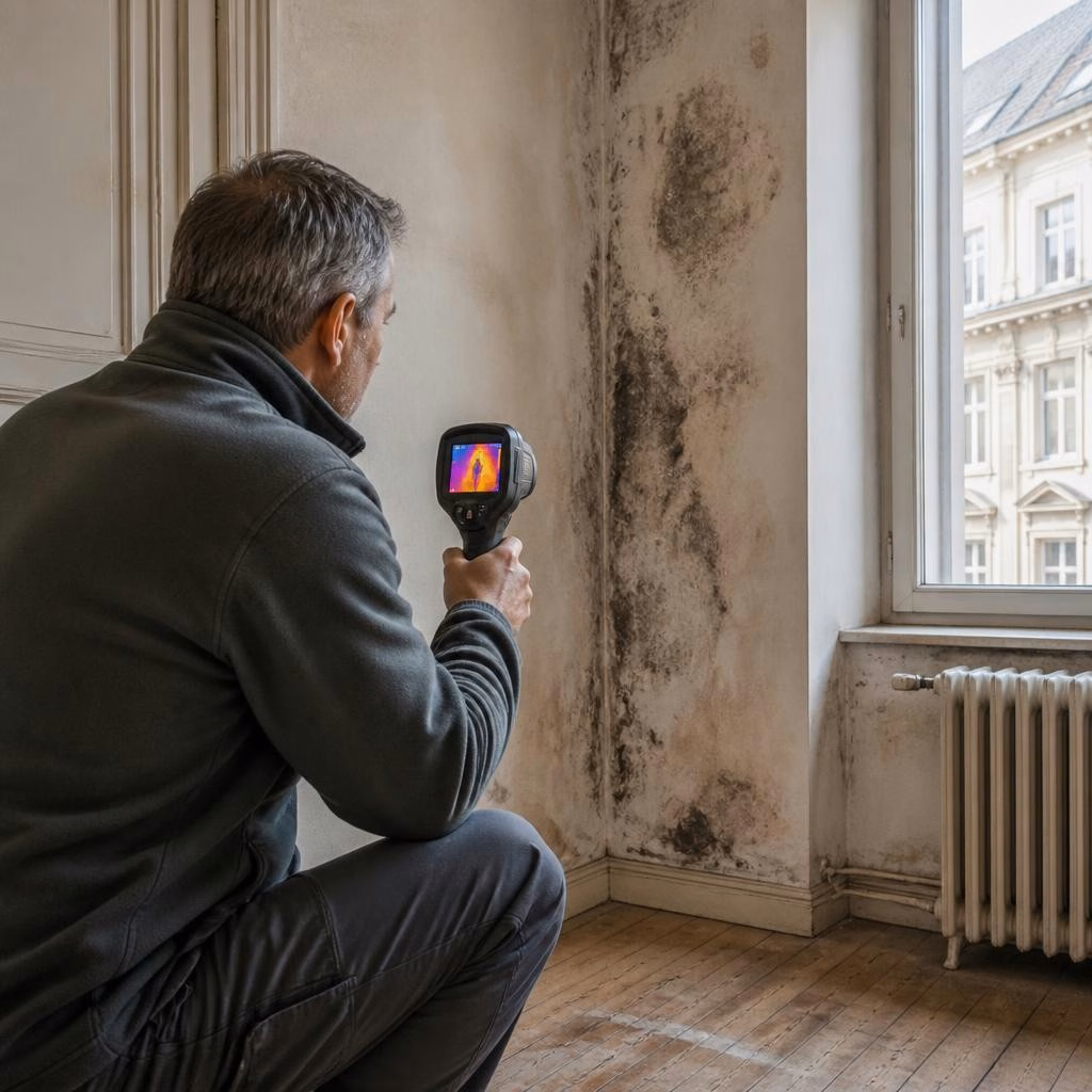 Schimmel im alten Haus: Baumangel oder falsches Lüften richtig einordnen