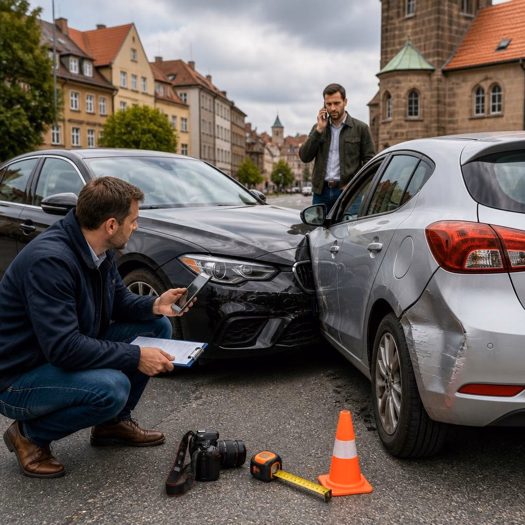 Wie läuft der Ablauf nach einem Verkehrsunfall in Nürnberg: Von Schadenaufnahme bis Auszahlung?