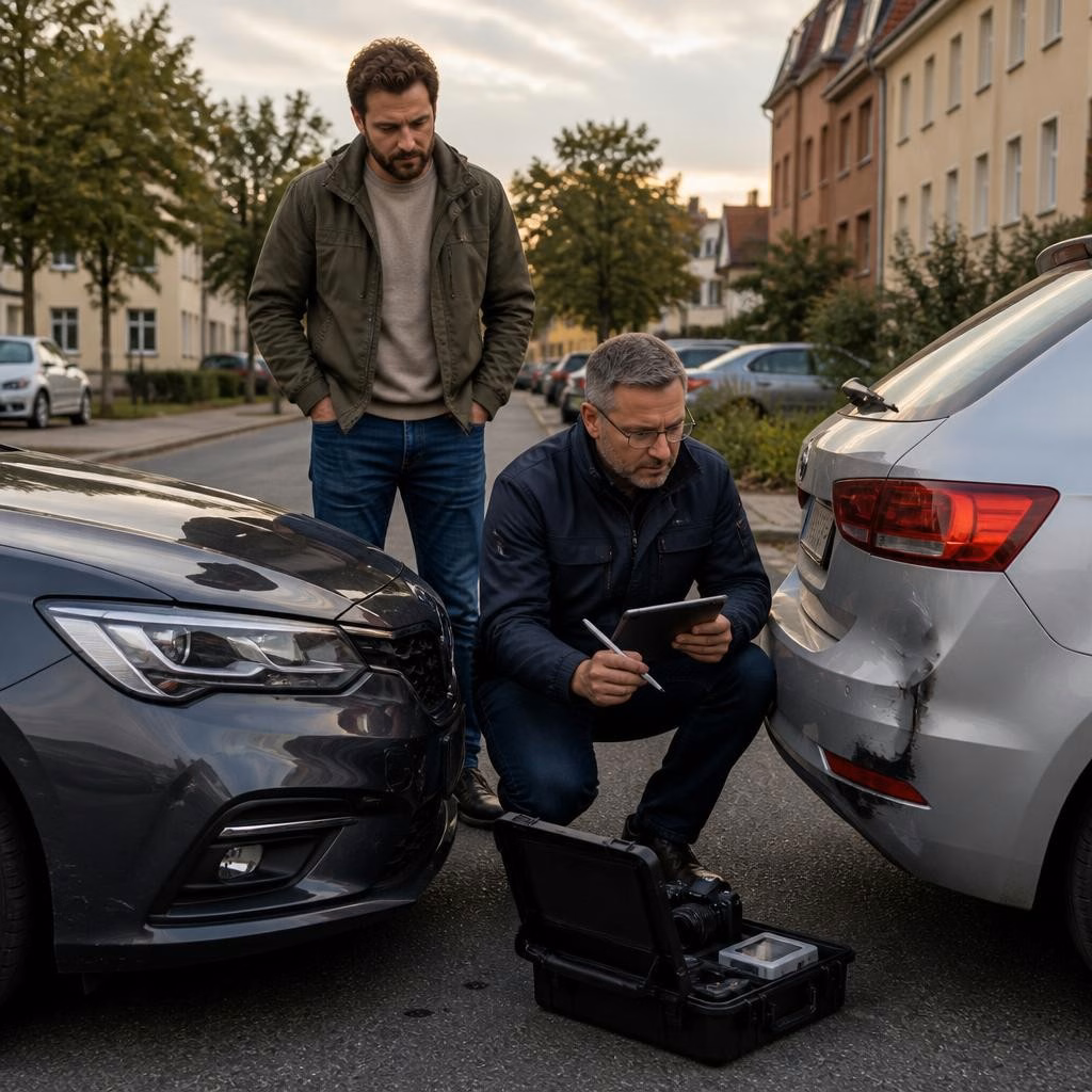Wie finde ich nach einem Unfall in Fürth, Erlangen oder Schwabach schnell einen Kfz‑Gutachter vor Ort?