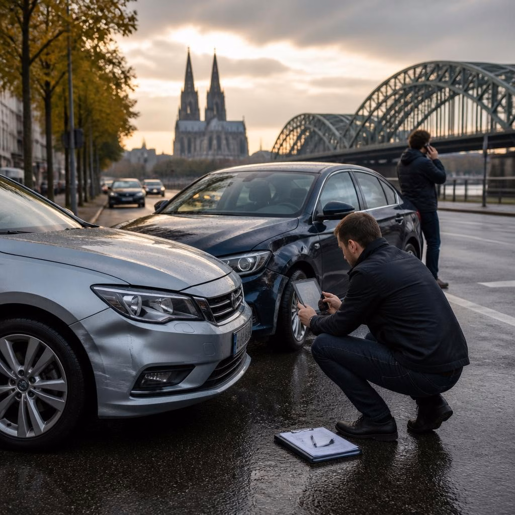 Unfall in Köln? Schritt-für-Schritt-Anleitung zum Kfz-Schadengutachten
