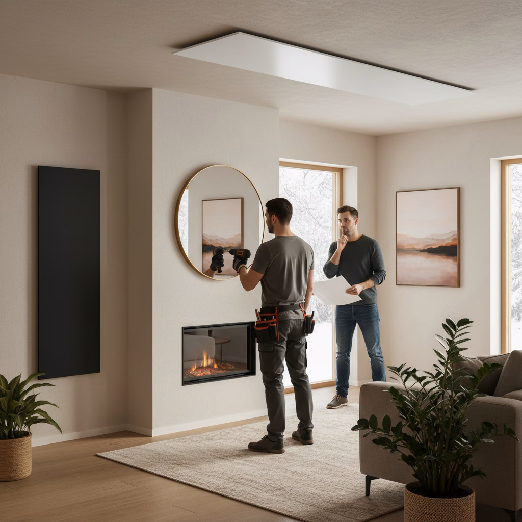 Infrarotpaneele richtig montieren: Wand, Decke oder als Designelement?