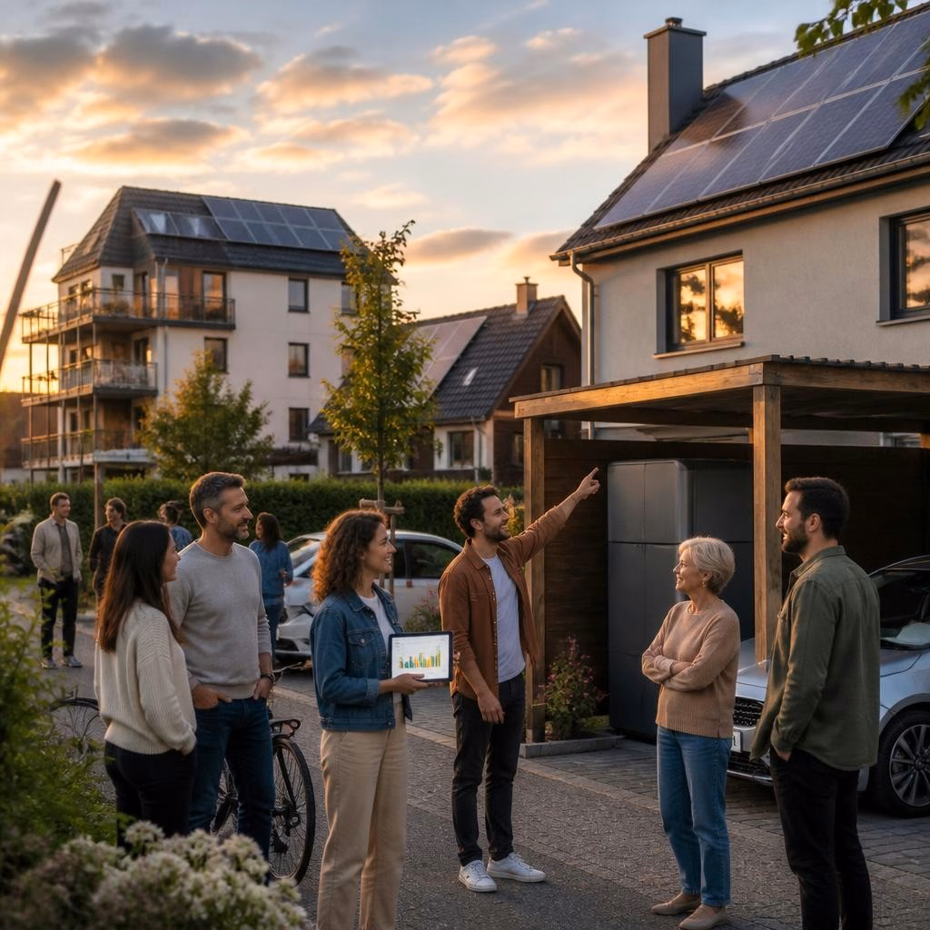 Energiegemeinschaft in bestehenden Nachbarschaften aufbauen: Praxisleitfaden für Straßenzüge und Siedlungen