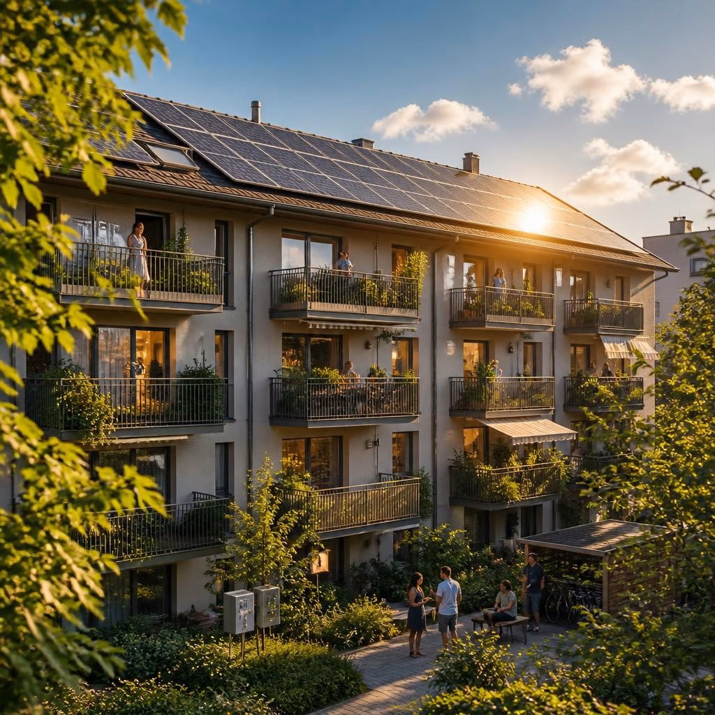 Gemeinsam Energie teilen: Wie Mehrparteienhäuser und Wohnanlagen in Österreich von Energiegemeinschaften profitieren