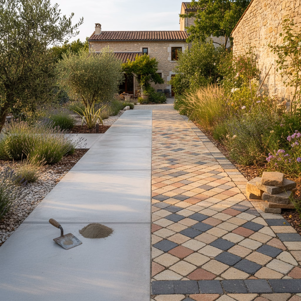 Dalle Béton ou Pavés pour vos Allées de Jardin à Rochefort-du-Gard : Le Guide Complet