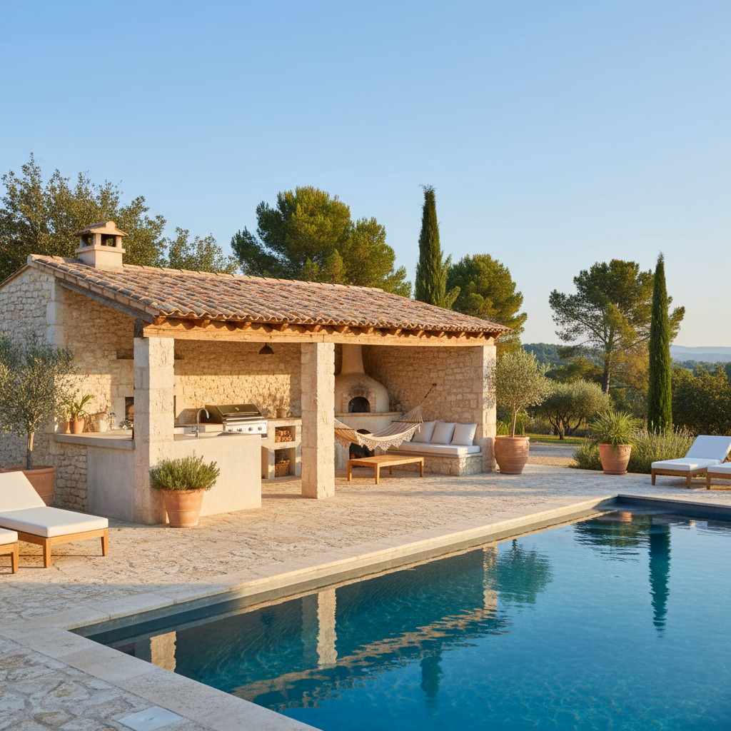 Créer une cuisine d'été ou un pool house maçonné : Le guide pour le climat du Gard