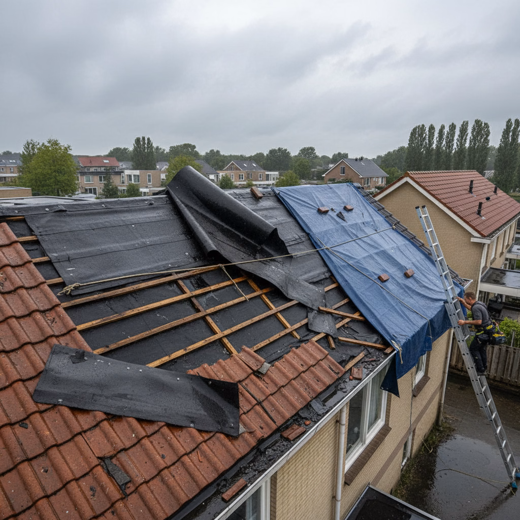 Stormschade aan uw Dak in Veldhoven en Eindhoven: Veilig Controleren en Herstellen