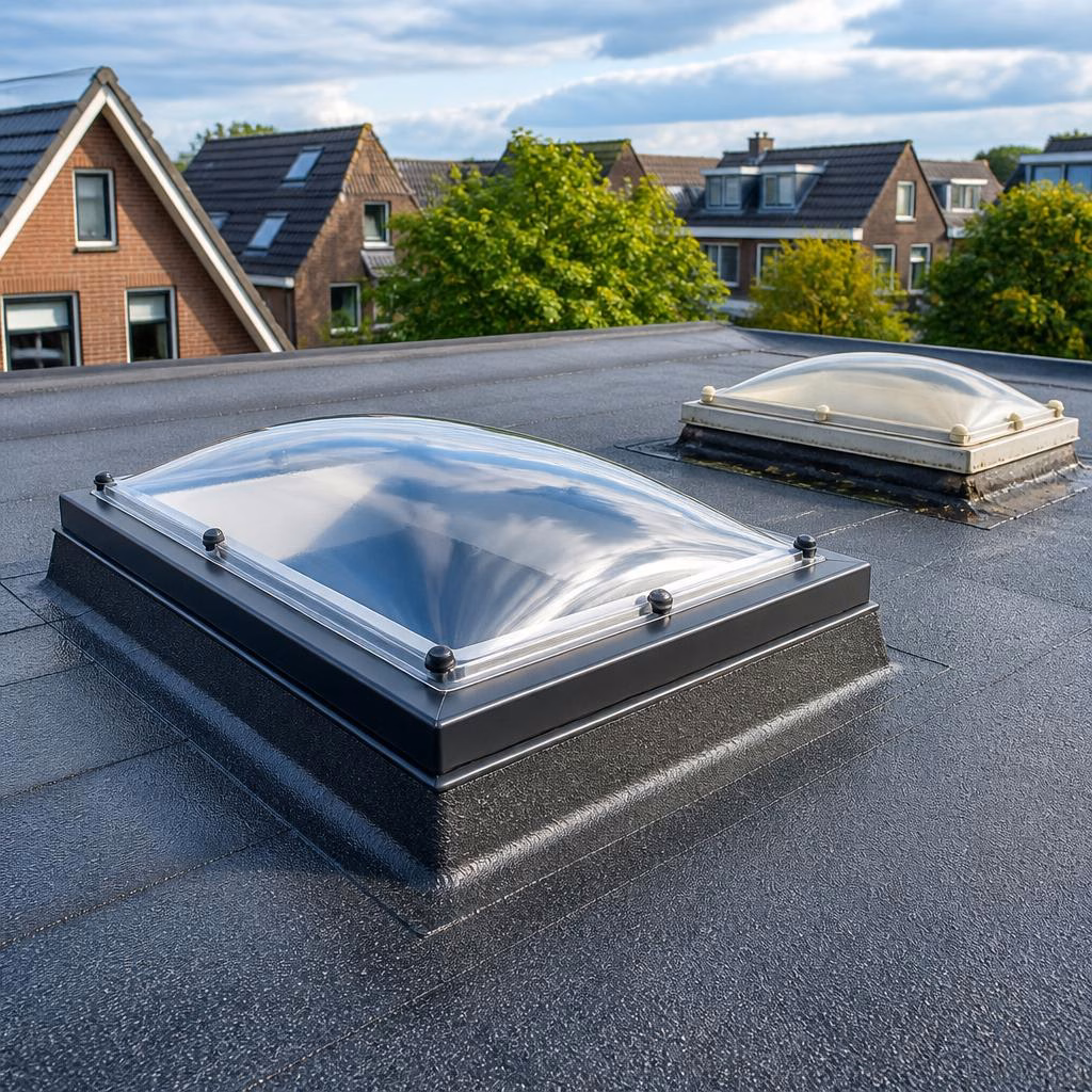 Lichtkoepel op uw platte dak in Veldhoven: waar moet u op letten bij plaatsen of vervangen?