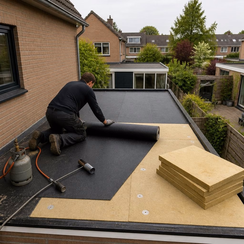 Plat dak van aanbouw of garage vernieuwen in Veldhoven: stap-voor-stap uitleg