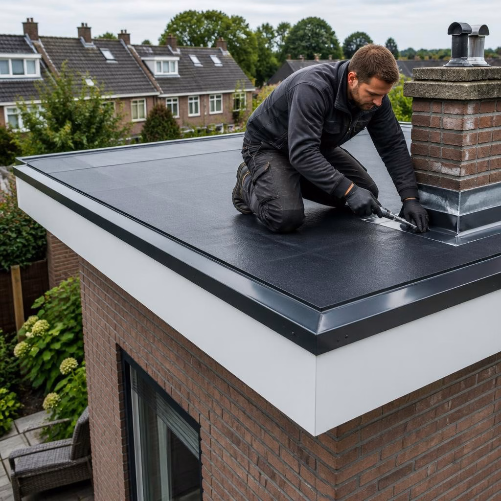 Dakrandafwerking en boeidelen bij platte daken in Veldhoven: waarom een nette afwerking lekkage voorkomt