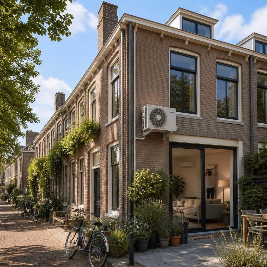 Airco plaatsen in een Utrechtse tussenwoning: waar zet je binnen- en buitenunit het beste?