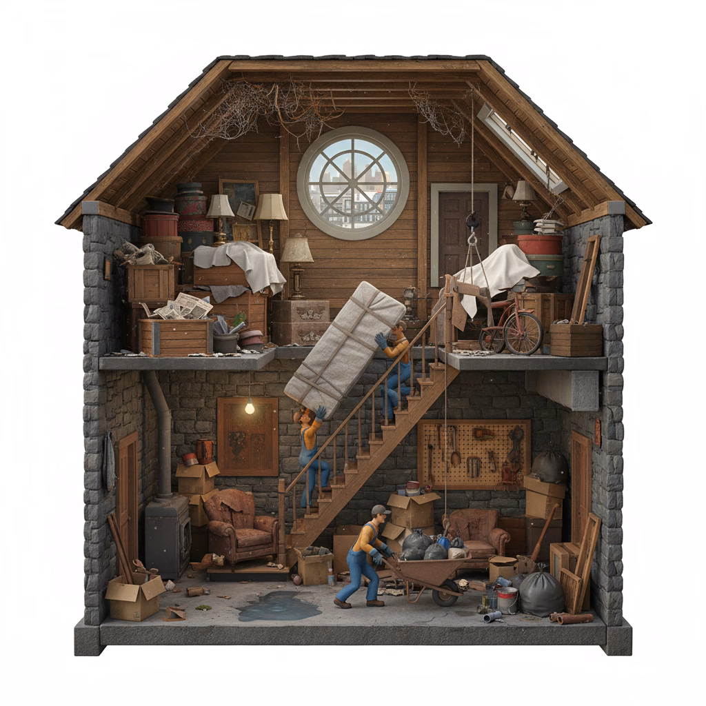 Attic and Basement Cleanouts in Older Rochester Homes: What to Expect