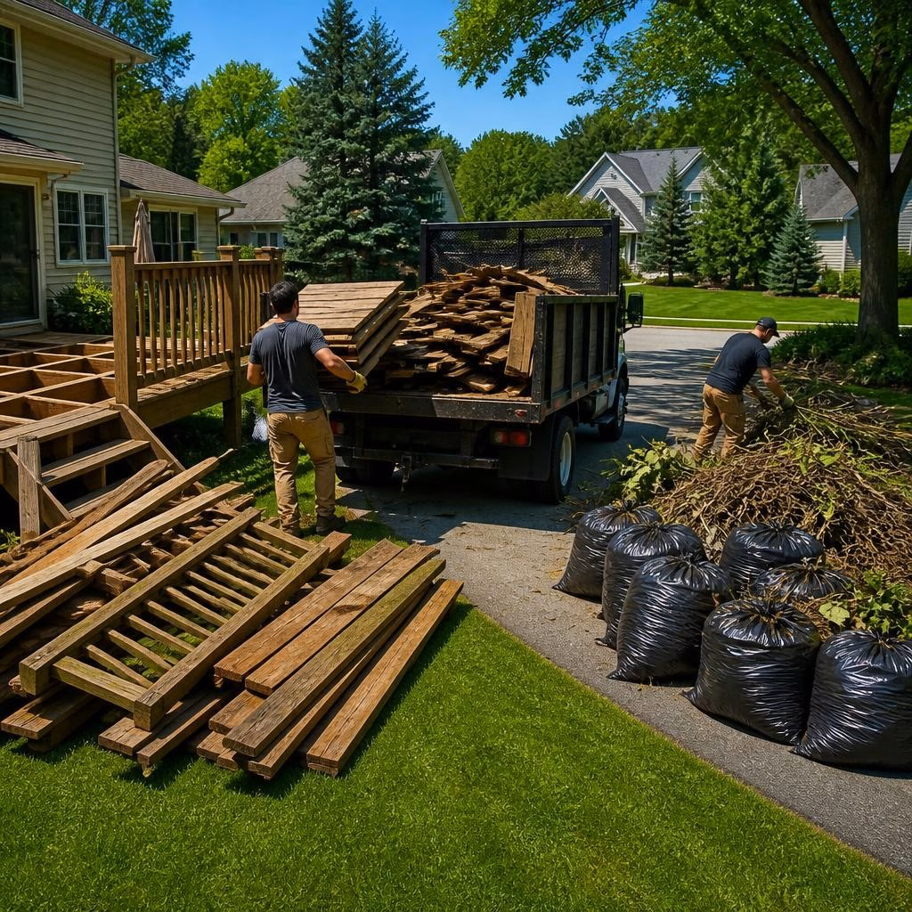 Yard Waste & Deck Demo Cleanup in Rochester & Oakland County: Where to Take Outdoor Debris and When to Call a Junk Removal Crew