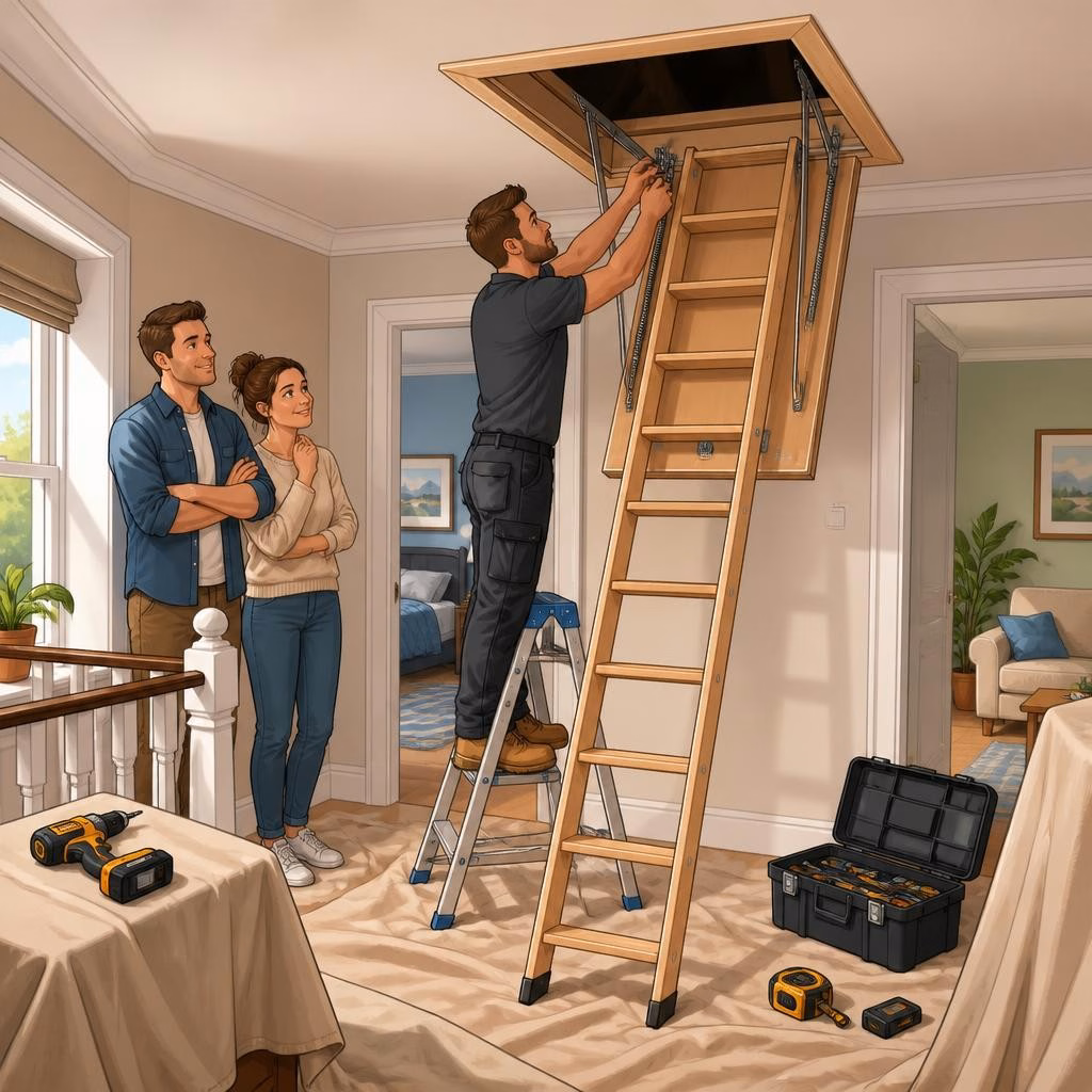 What to Expect on Loft Ladder Installation Day (Kent & Medway): From Arrival to Clean-Up