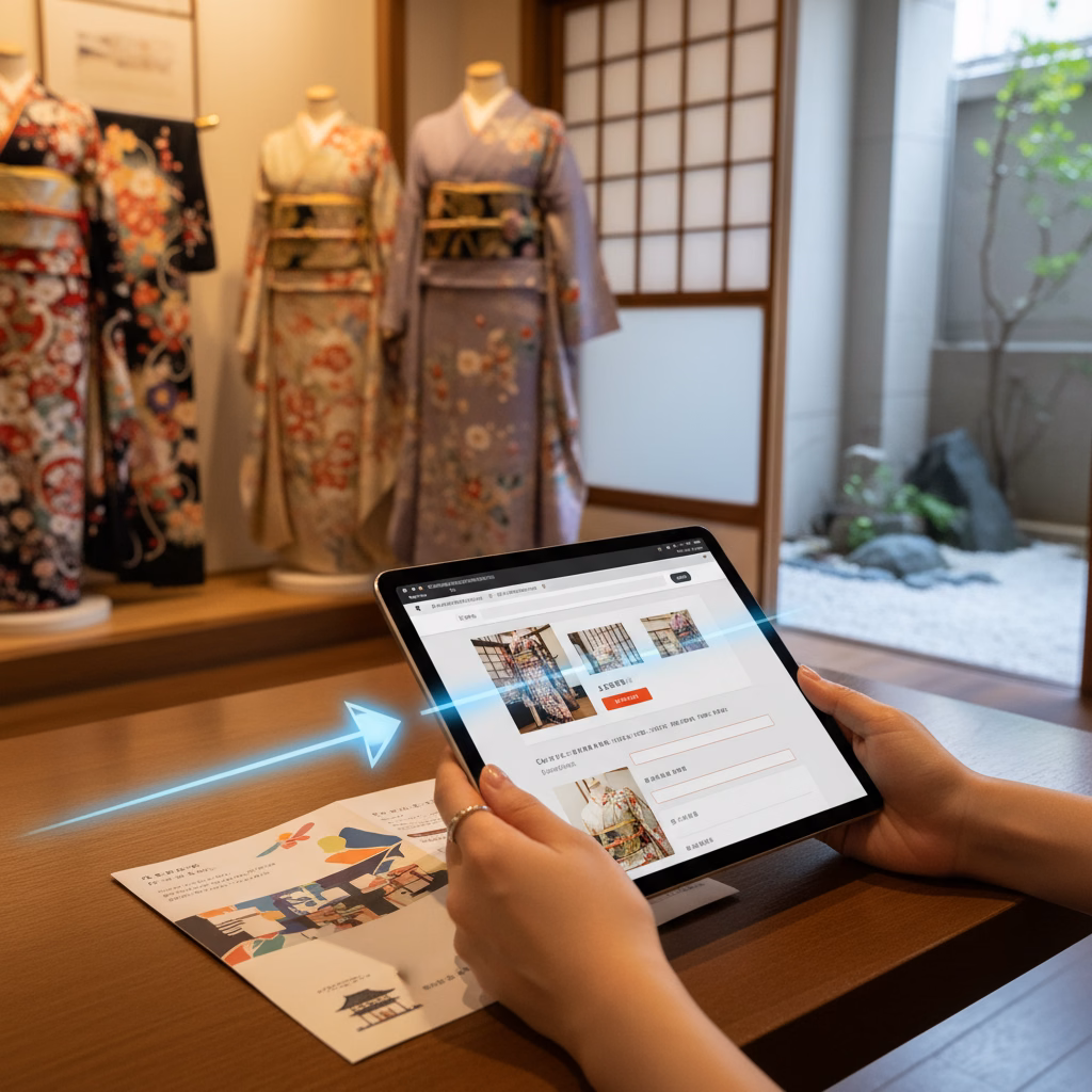DM×WEBで成果を出す呉服店のランディングページ設計：来店予約までの導線づくり