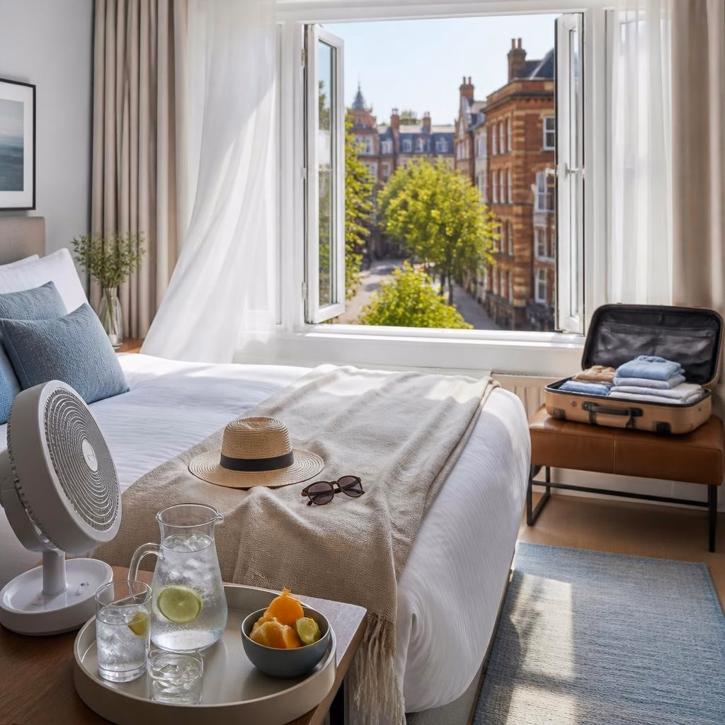 Staying Cool and Comfortable at AirHotels.UK's Kilbourn Street Property During Hot Weather